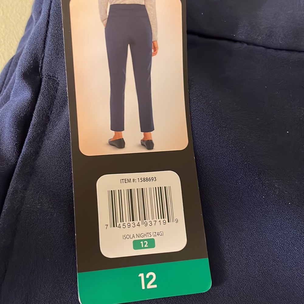 Banana republic NWT Navy Blue straight leg pull on pants size 12